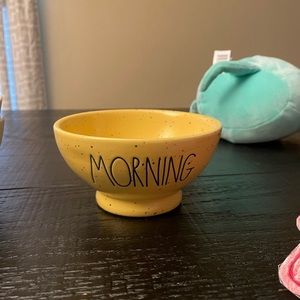 Rae Dunn yellow speckled morning bowl